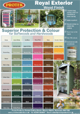 Royal Exterior Wood Finish Colour Chart