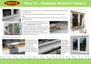 How to - maintain your window frames