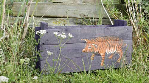 Pascoe and Walitski using Protek Wood Stain - Tiger Pig