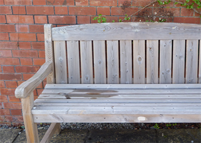 Bench with no stain